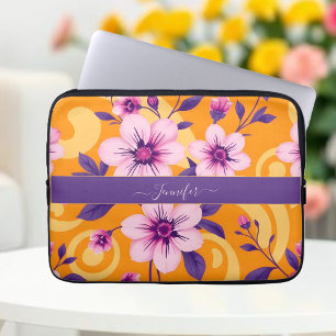 Vibrant Summer Floral-Dopamine Style- Laptop Sleeve