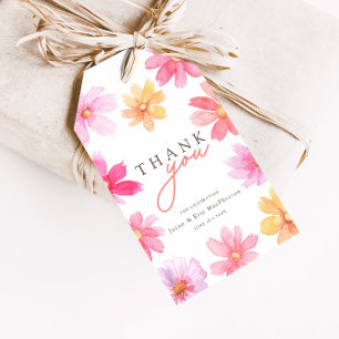 Vibrant Summer Floral Wildflower Favour Gift Tags