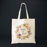 Vibrant Summer Mother Of The Bride Tote Bag<br><div class="desc">Our vibrant summer floral collection features beautiful watercolor summer flowers and foliage in striking pink and coral with matching backgrounds for an exciting yet elegant design that is great for all round wedding collection, office or personal items. Check our store for a whole collection and plenty items to choose from....</div>