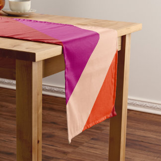 Vibrant summer stripes  short table runner