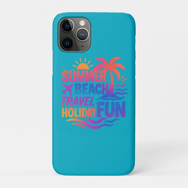 Vibrant Summer Typography Collage with Graphic Fus Case-Mate iPhone Case (Back)
