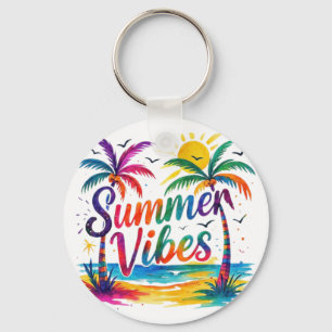 Vibrant Summer Vibes Keychain