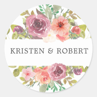 Vibrant Summer ⎢Wedding Monogram Sticker