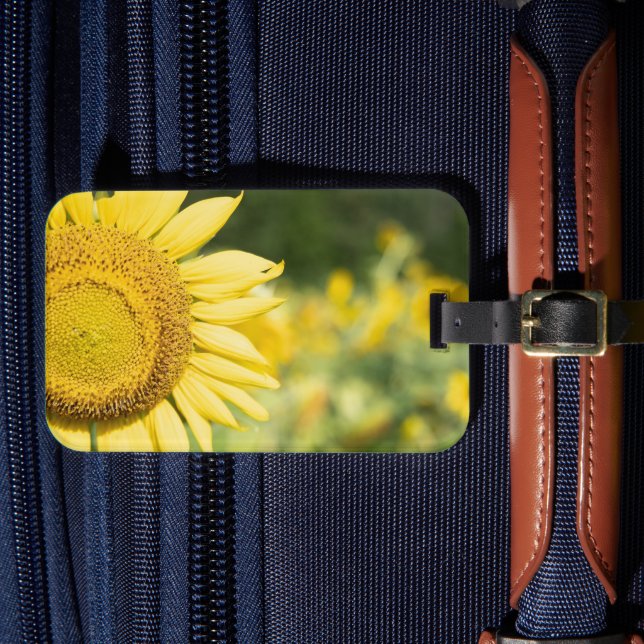 Vibrant Sunflowers Luggage Tag (Front Insitu 4)