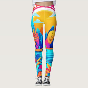 Vibrant Sunrise Landscape Leggings