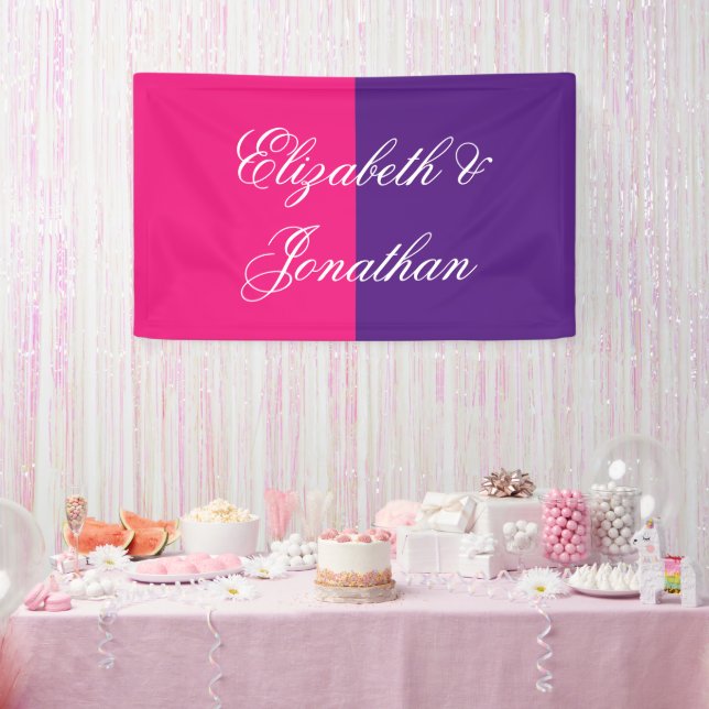 Vibrant Sunrise Minimalist Mix & Match Wedding Banner (Party)