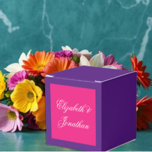 Vibrant Sunrise Minimalist Mix & Match Wedding Favor Box