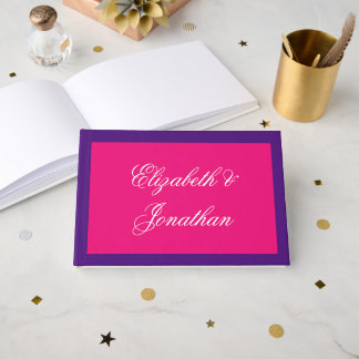 Vibrant Sunrise Minimalist Mix & Match Wedding Guest Book