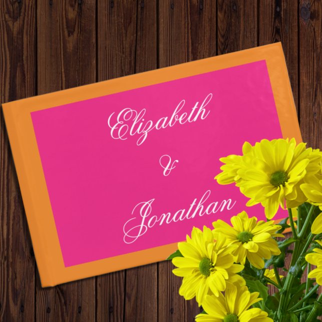Vibrant Sunrise Minimalist Mix & Match Wedding Guest Book (Creator Uploaded)