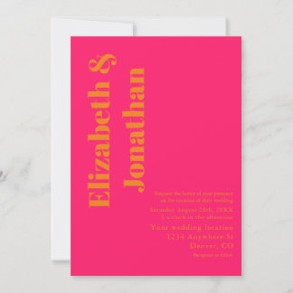 Vibrant Sunrise Minimalist Mix & Match Wedding Invitation