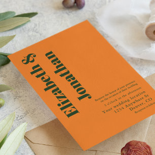 Vibrant Sunrise Minimalist Mix & Match Wedding Invitation
