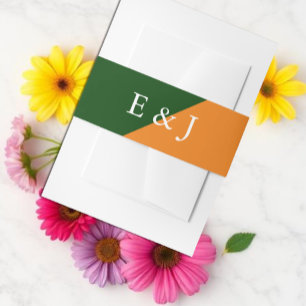 Vibrant Sunrise Minimalist Mix & Match Wedding Invitation Belly Band