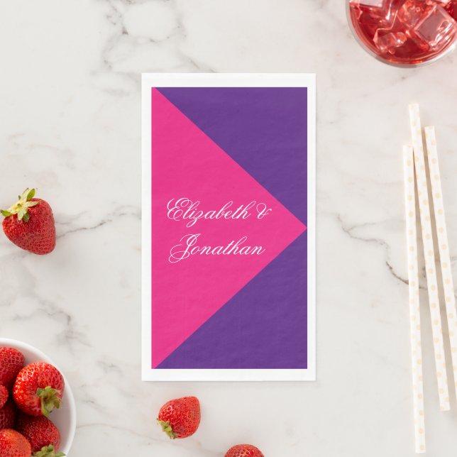 Vibrant Sunrise Minimalist Mix & Match Wedding Napkin (Insitu)