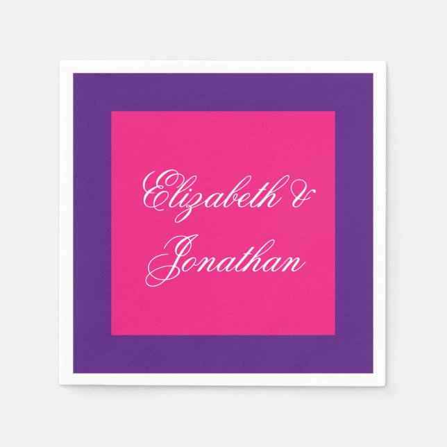 Vibrant Sunrise Minimalist Mix & Match Wedding Napkin (Front)
