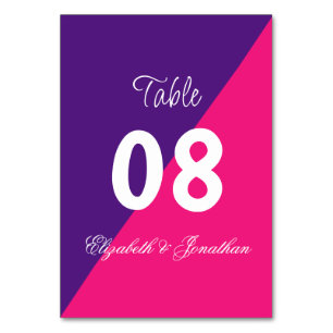 Vibrant Sunrise Minimalist Mix & Match Wedding Table Number