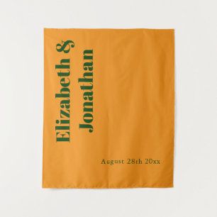 Vibrant Sunrise Minimalist Mix & Match Wedding Tapestry