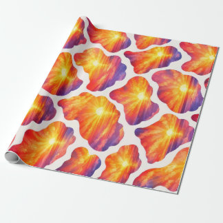 Vibrant Sunrise Ocean Pattern Wrapping Paper