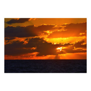 Vibrant Sunrise over the ocean Photo Print