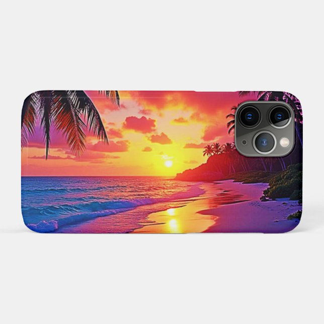 Vibrant Sunset Beach Dream Design Case-Mate iPhone Case (Back (Horizontal))