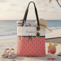 Vibrant Sunset Coral Summer Chic Tote Bag