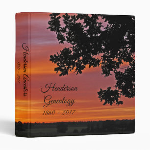 Vibrant Sunset Genealogy Family Tree Binder Album