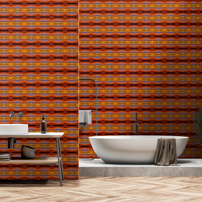 Vibrant sunset small wallpaper (Bathroom)