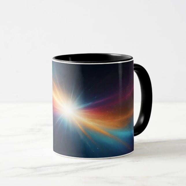Vibrant Supernova Cosmic Space Explosion Abstract Mug (Front Right)