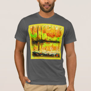"Vibrant Swamp Forest" Cute Painting. Buy Now T-Shirt