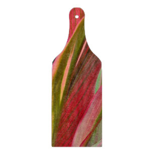 VIBRANT SWATHS OF COLOR /TROPICAL PLANT LEAVES CUTTING BOARD
