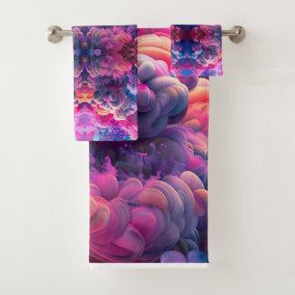 Vibrant Swirl Abstract Towels Set