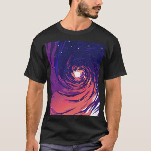Vibrant Swirling Galaxy with Bright Center T-Shirt