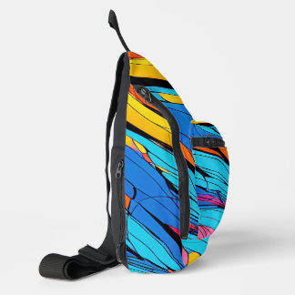 Vibrant Swirls Art Sling Bag Bold Colour Print