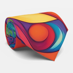 Vibrant Swirls of Colour Neck Tie