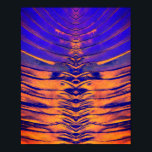 Vibrant Symmetrical Abstract Pattern Poster<br><div class="desc">A mesmerizing abstract image with a symmetrical pattern in vibrant blue and orange hues. The flowing lines and bold colours create a dynamic and eye-catching composition.</div>