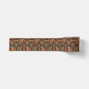 Vibrant Teal "Aztec Dream" Satin Ribbon Grosgrain Ribbon