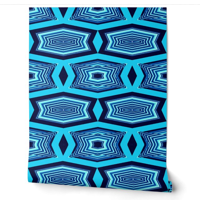 Vibrant teal colour bricks "Ratti_Creative_Arts"  Wallpaper (Unrolling)