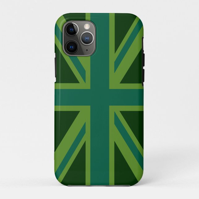 Vibrant Teal Union Jack Case-Mate iPhone Case (Back)