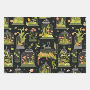 Vibrant Terrarium Decoupage Wrapping Paper