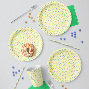 Vibrant Terrazzo Confetti Party Amalfi Coast Paper Plate