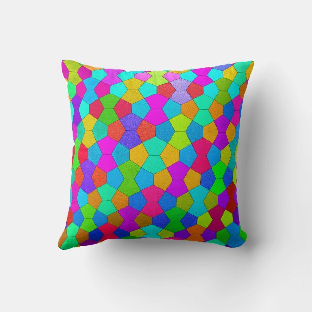 Vibrant Throw Pillow (Back)