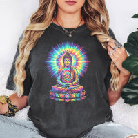 Vibrant Tie Dye Buddha Meditation Lotus
