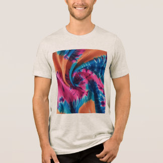 Vibrant Tie-Dye & Dreamy Gradient Pattern Design Tri-Blend Shirt