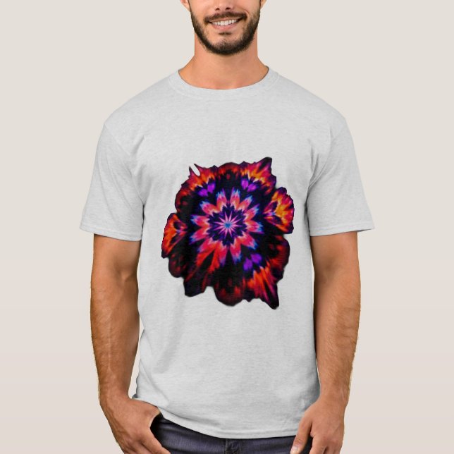 Vibrant Tie-Dye Gradient Abstract Pattern  T-Shirt (Front)