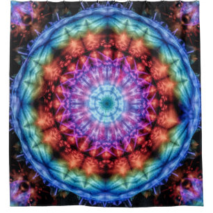 Vibrant Tie Dye Kaleidoscope Rainbow Mandala