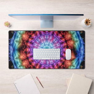 Vibrant Tie Dye Kaleidoscope Rainbow Mandala