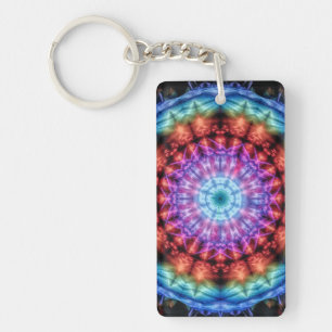 Vibrant Tie Dye Kaleidoscope Rainbow Mandala