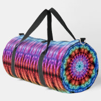 Vibrant Tie Dye Kaleidoscope Rainbow Mandala