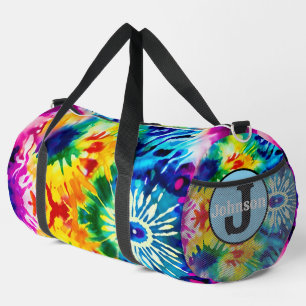 Vibrant Tie Dye Sport Kit Monogram Personalized Duffle Bag