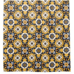 Vibrant Tile Pattern Yellow and Blue