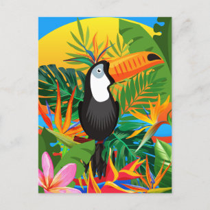 Vibrant Toucan Tropical Rainforest Postcard
